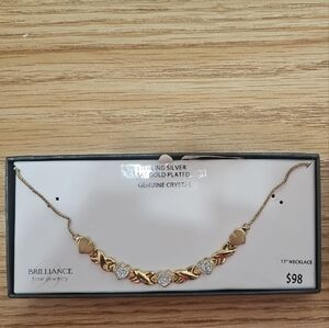 Gold Plated Necklace with Crystals